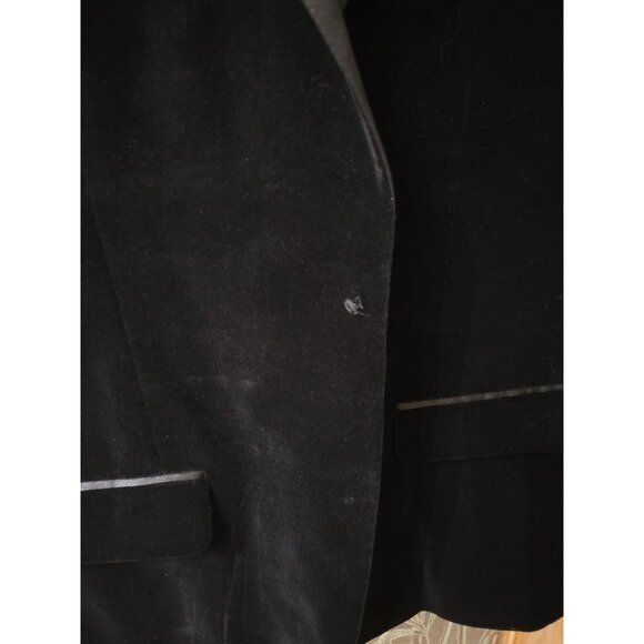 Kenneth Cole Reaction Mens Black Super Slim Fit Velvet Blazer M NWT - Picture 6 of 7